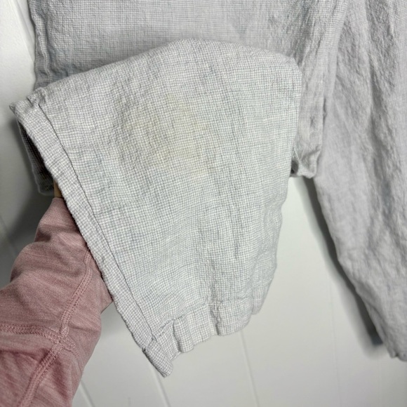 POETRY Tapered Trousers High-twist linen Ice Grey Women’s Size 14 100% Linen - Picture 7 of 10